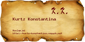 Kurtz Konstantina névjegykártya